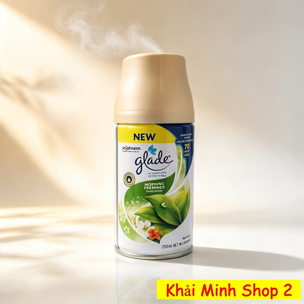 Lõi Refill GLADE 252ml Thái Lan – Lõi Thay Thế Máy Xịt Thơm Phòng Tự Động – Hương Sớm Mai MORNING