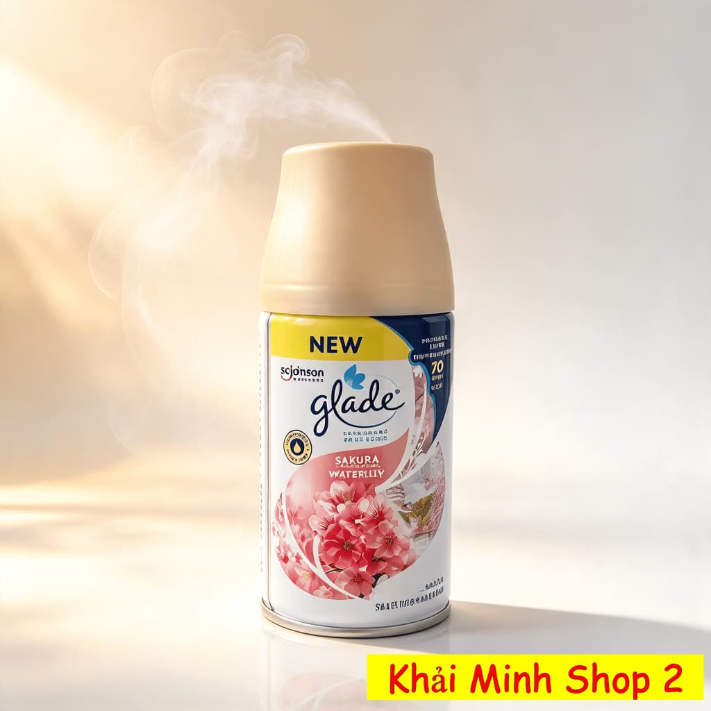 Lõi Refill GLADE 252ml Thái Lan – Lõi Thay Thế Máy Xịt Thơm Phòng Tự Động – Hương Anh Đào SAKURA