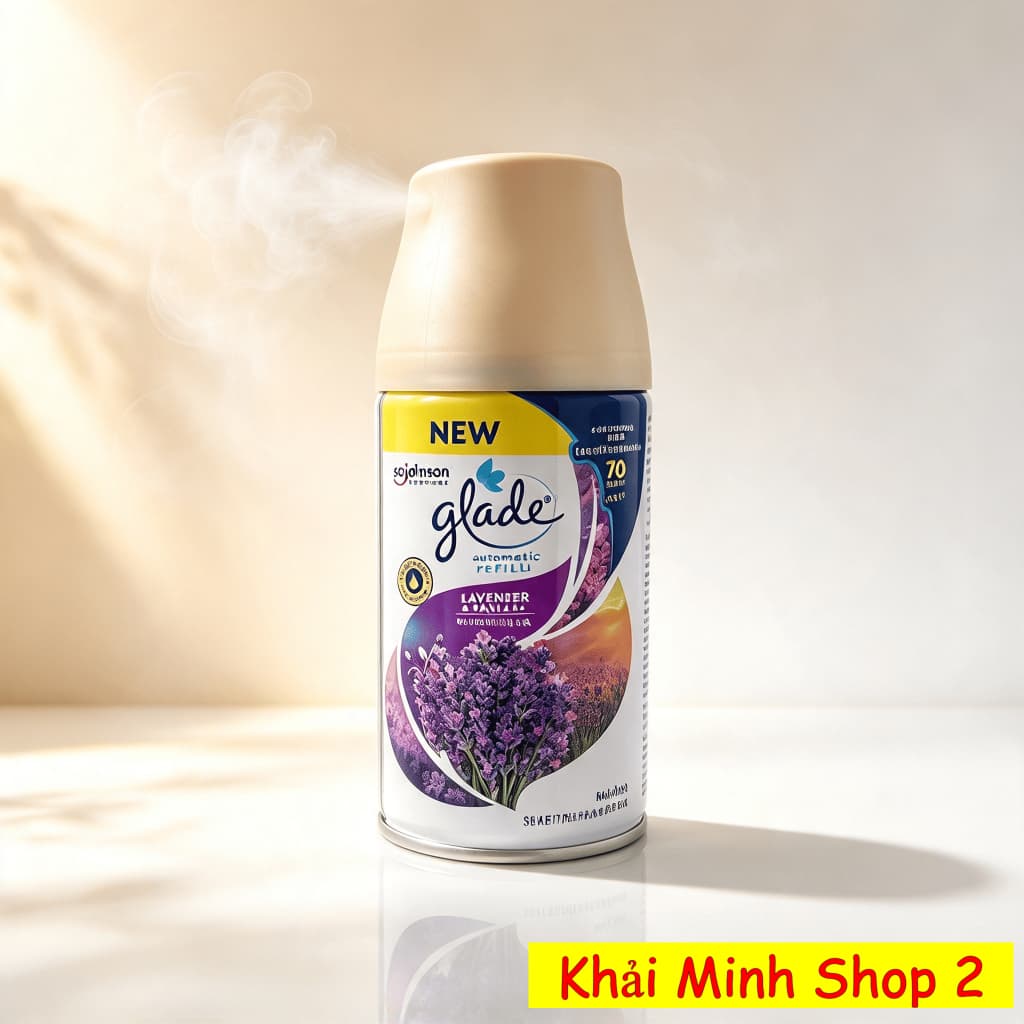 Lõi Refill GLADE 252ml Thái Lan – Lõi Thay Thế Máy Xịt Thơm Phòng Tự Động – Hương Lavender Hoa Oải Hương