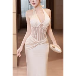 ĐẦM BODY LỤA CỔ YẾM COSET KẾT CƯỜM THỜI TRANG THIẾT KẾ 9