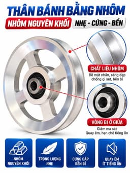 Bánh Xe Ròng Rọc Bằng Hợp Kim Nhôm Thay Thế Tiện Dụng Cho Thiết Bị Tập Thể Hình, Tập Gym Bằng Hợp Kim Nhôm - D300 2