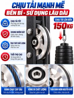 Bánh Xe Ròng Rọc Bằng Hợp Kim Nhôm Thay Thế Tiện Dụng Cho Thiết Bị Tập Thể Hình, Tập Gym Bằng Hợp Kim Nhôm - D300 7