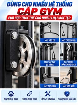 Bánh Xe Ròng Rọc Bằng Hợp Kim Nhôm Thay Thế Tiện Dụng Cho Thiết Bị Tập Thể Hình, Tập Gym Bằng Hợp Kim Nhôm - D300 6