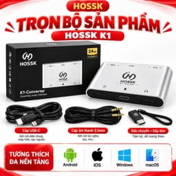 Box Livestream HOSSK K1 24Bit Stereo – Sound Card Thu Âm, Livestream, Kết Nối Điện Thoại Máy Tính 3