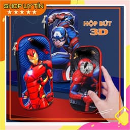 Hộp bút in nổi 3D hình siêu nhân, hộp đựng bút cho bé trai cỡ lớn in nổi cao cấp 1