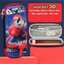 Hộp bút in nổi 3D hình siêu nhân, hộp đựng bút cho bé trai cỡ lớn in nổi cao cấp 9
