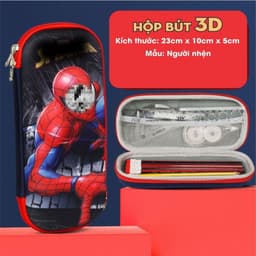 Hộp bút in nổi 3D hình siêu nhân, hộp đựng bút cho bé trai cỡ lớn in nổi cao cấp 8