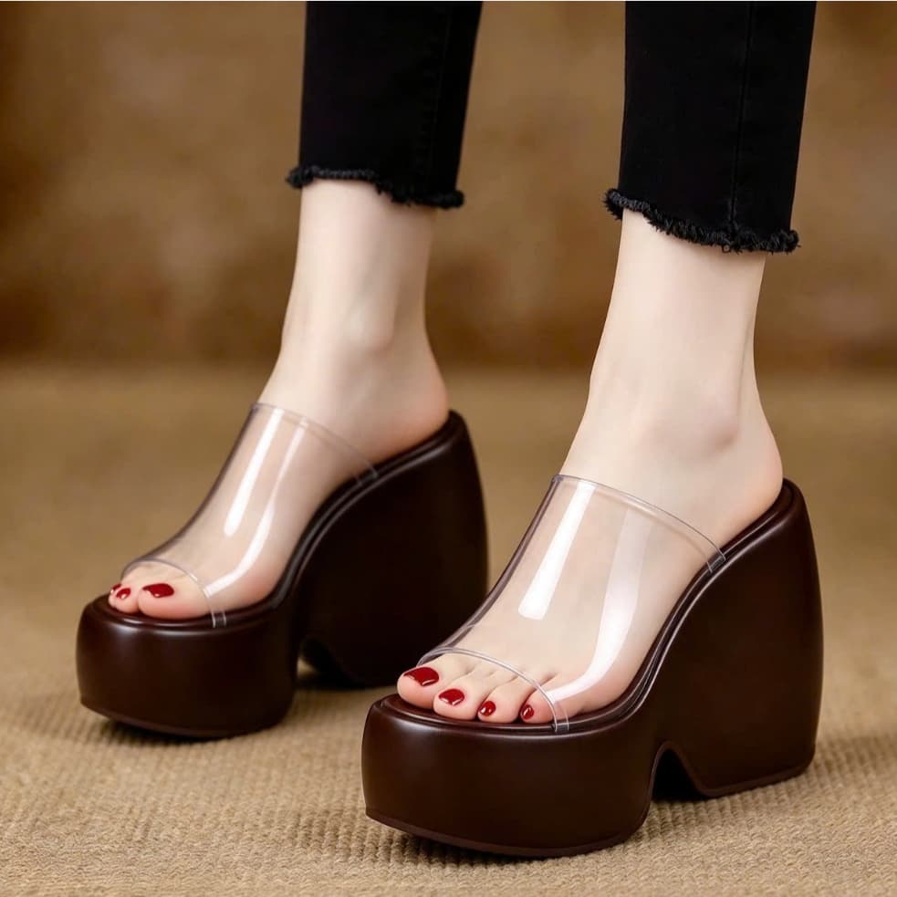 DÉP XUỒNG QUAI TRONG ĐẾ LƯỢN CAO 10CM - NHẸ NHÀNG TRÊN CHÂN – SANG XỊN TRONG TỪNG OUTFIT