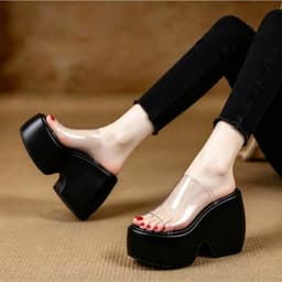 DÉP XUỒNG QUAI TRONG – ĐẾ LƯỢN 10CM - MẪU DÉP CHÂN ÁI CHO NÀNG MÊ HACK DÁNG 3