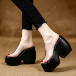 DÉP XUỒNG QUAI TRONG – ĐẾ LƯỢN 10CM - MẪU DÉP CHÂN ÁI CHO NÀNG MÊ HACK DÁNG 4
