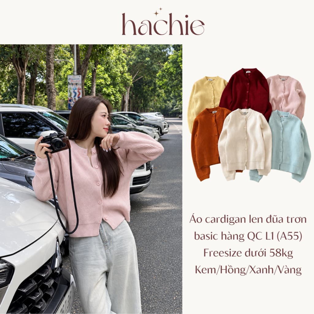Lily.clothes- Áo cardigan len đũa form suông basic hàng QC loại 1 (A55)