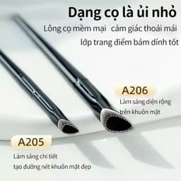 Cọ trang điểm GUOXIAONIU các loại, cọ má hồng đầu góc, cọ che khuyết điểm... với lông mềm mại, tự nhiên 7