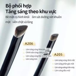 Cọ trang điểm GUOXIAONIU các loại, cọ má hồng đầu góc, cọ che khuyết điểm... với lông mềm mại, tự nhiên 9