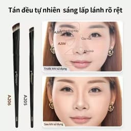 Cọ trang điểm GUOXIAONIU các loại, cọ má hồng đầu góc, cọ che khuyết điểm... với lông mềm mại, tự nhiên 6
