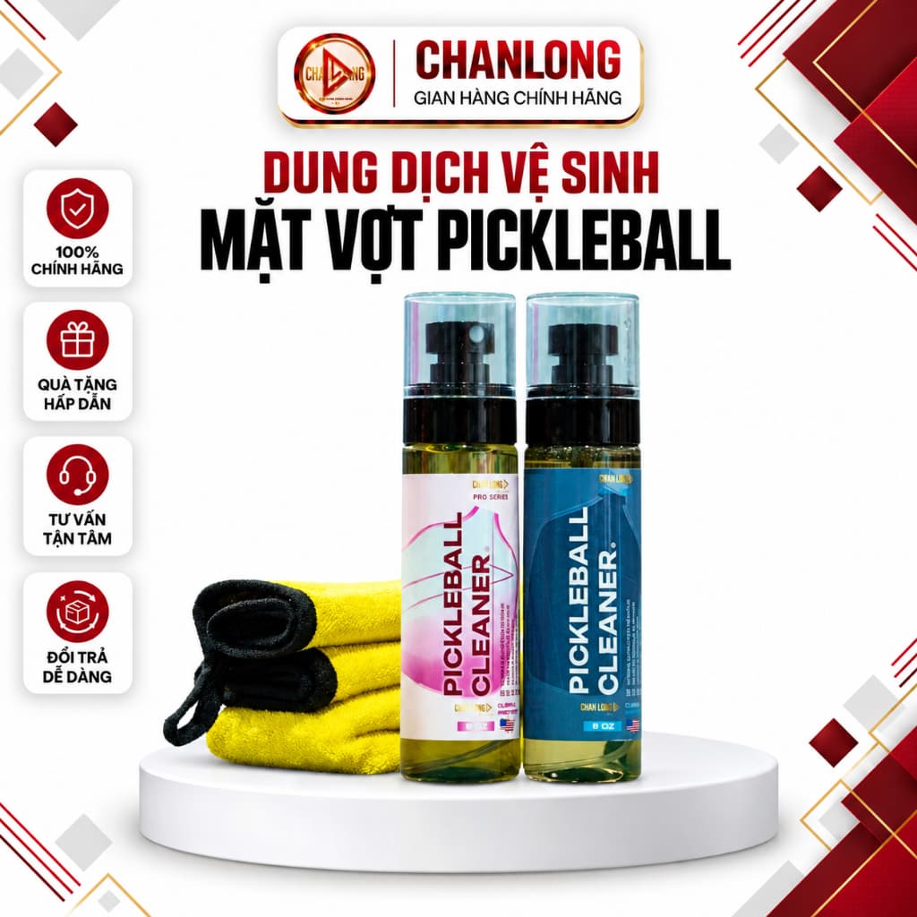 [HỎA TỐC] Dung Dịch Vệ Sinh Mặt Vợt Pickleball CHANLONG-Làm Sạch, Bảo Vệ, Tăng Độ Bám Chuẩn Thi Đấu