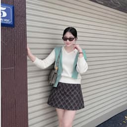Lily.clothes- Áo len trơn mịn cổ V dài tay form lửng tag Erume hàng QC Loại 1 (A56) 5
