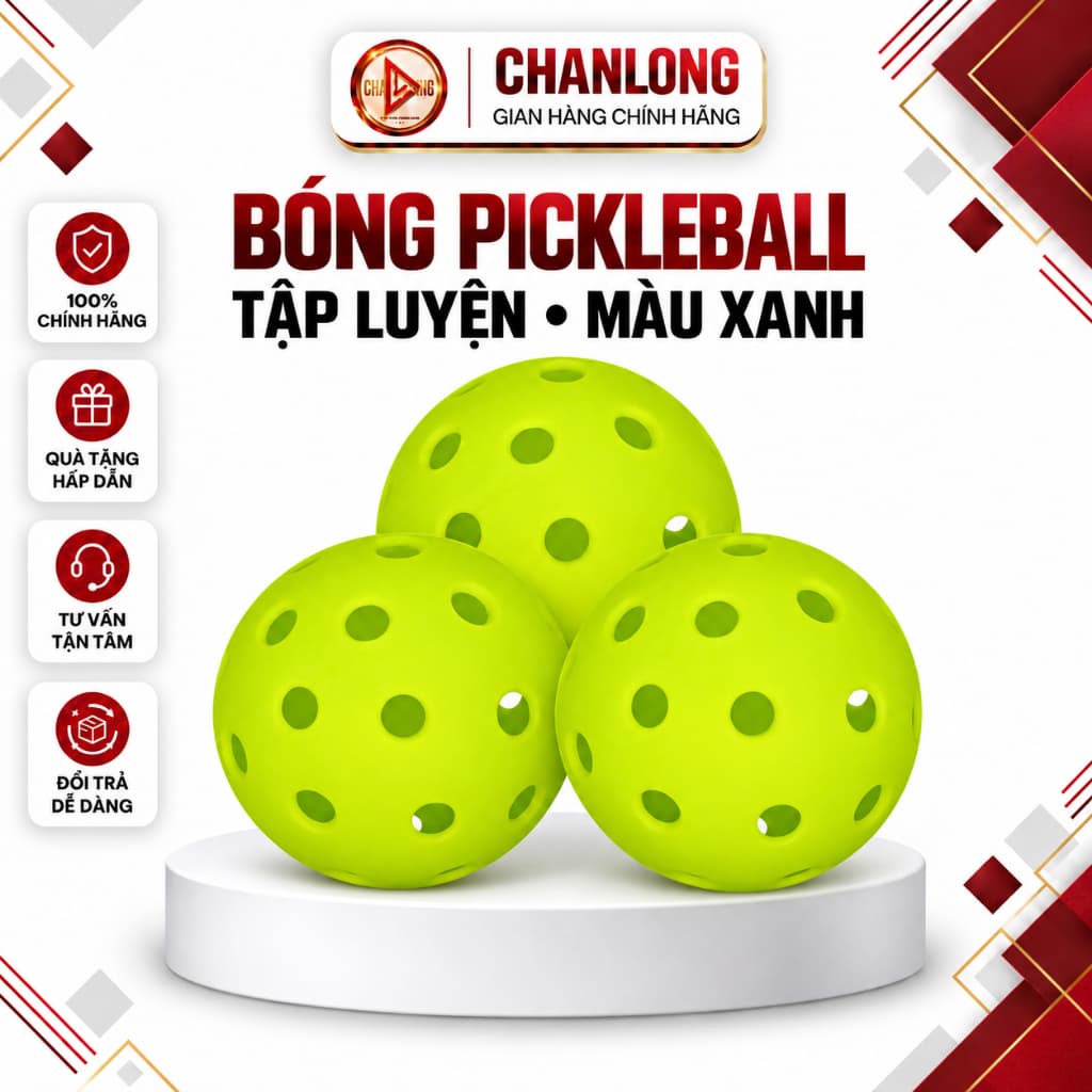 Bóng Pickleball Tập Luyện Màu Xanh Combo 20/30/50/100 Quả – Độ Nảy Chuẩn, Bền, Bay Ổn Định