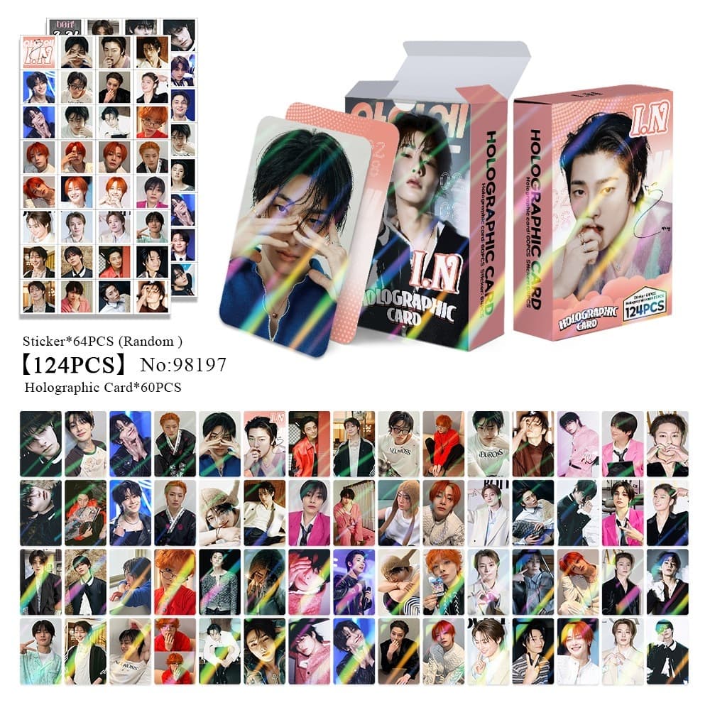 Set 60 lomo card và 64 sticker Stray Kids - I.N cute 2026