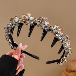 Cài Tóc Đính Đá Pha Lê Lấp Lánh – Băng Đô Răng Lược Sang Trọng, Giữ Tóc Chắc, Phụ Kiện Tóc Nữ 6