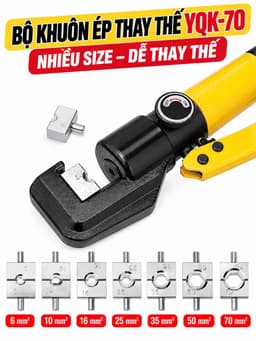 Kìm Ép Cos Thủy Lực YQK 70 - Ép Dây Cáp & Đầu Cos, Hệ Thống Thủy Lực Chuyên Nghiệp 7