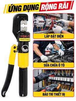 Kìm Ép Cos Thủy Lực YQK 70 - Ép Dây Cáp & Đầu Cos, Hệ Thống Thủy Lực Chuyên Nghiệp 5