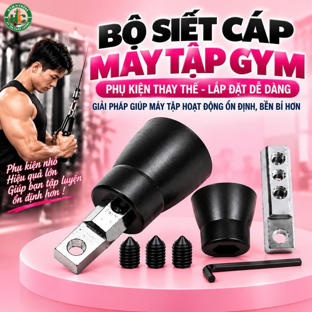Bộ  siết đầu cáp máy tập Gym Cao Cấp có tại Hc Sport