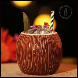 Cốc cocktail bằng gốm mẫu quả dừa 520ml (BG185) 2