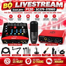 Bộ Livestream ICON Upod Pro + Micro AKG P120 + NMC-AUDIO SC379-STEREO Version 2 24Bit, Combo Thu Âm Karaoke Hát Live 6