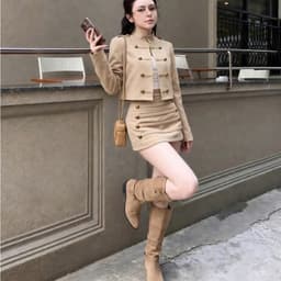 Chân váy ngắn, chân váy chữ A, cạp cao tôn dáng, đính cúc, chân váy ôm body phong cách Y2K sang chảnh cá tính HQ84 3