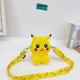 Túi xách silicon đeo chéo hình pika thời trang đựng bao bì lì xì túi tỏi quà tặng cho bé 3