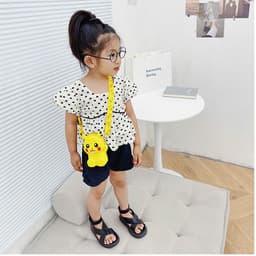 Túi xách silicon đeo chéo hình pika thời trang đựng bao bì lì xì túi tỏi quà tặng cho bé 4