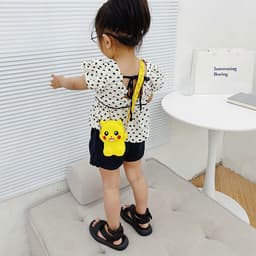 Túi xách silicon đeo chéo hình pika thời trang đựng bao bì lì xì túi tỏi quà tặng cho bé 6