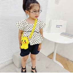 Túi xách silicon đeo chéo hình pika thời trang đựng bao bì lì xì túi tỏi quà tặng cho bé 8