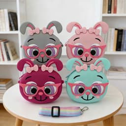 Túi xách silicon đeo chéo hình thỏ thời trang đựng bao bì tiền lì xì túi tỏi quà tặng cho bé gái bạn nữ 2