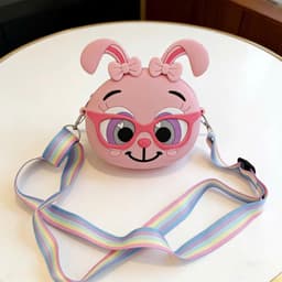 Túi xách silicon đeo chéo hình thỏ thời trang đựng bao bì tiền lì xì túi tỏi quà tặng cho bé gái bạn nữ 6