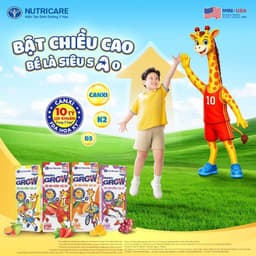[Combo 6 Lốc] Sữa Trái Cây SMARTA GROW OPTI Nutricare Giúp Bé Tăng Chiều Cao Bổ Sung Năng Lượng Bé Từ 1 Tuổi Cam Dâu Nho 9