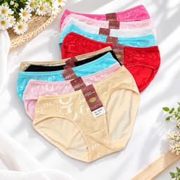Combo 5-10 quần chip nữ, quần lót nữ chất cotton phối ren 40-60kg 5