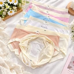 (Hàng loại đẹp)Combo 5-10 quần chip nữ cao cấp, quần lót nữ chất su lụa tàn hình đẹp 45-68kg mặc không lộ viền 5