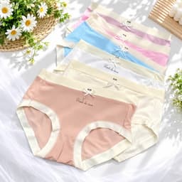 (Hàng loại đẹp)Combo 5-10 quần chip nữ cao cấp, quần lót nữ chất su lụa tàn hình đẹp 45-68kg mặc không lộ viền 6