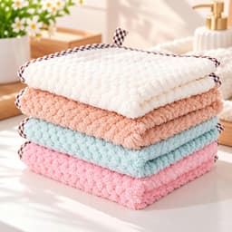 Khăn lau tay sợi len có móc treo tiện dụng(len) 2