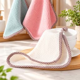 Khăn lau tay sợi len có móc treo tiện dụng(len) 3