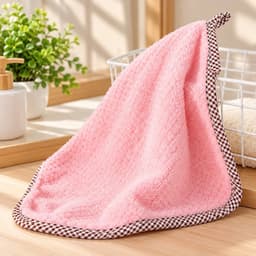 Khăn lau tay sợi len có móc treo tiện dụng(len) 5