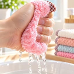 Khăn lau tay sợi len có móc treo tiện dụng(len) 7