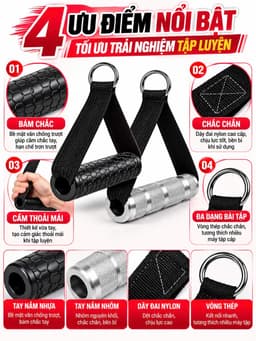 Tay Cầm Kéo Cáp Tập Gym Nhiều Loại Chỉ Có Tại HC Sport 3