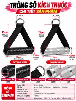 Tay Cầm Kéo Cáp Tập Gym Nhiều Loại Chỉ Có Tại HC Sport 4