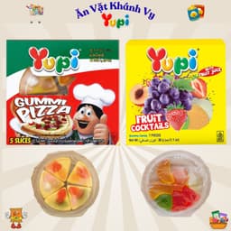 Kẹo Dẻo Yupi Cocktails Trái Cây Khay 30g -  Pizza Khay 21g - HÀNG CHÍNH HÃNG 1