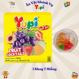 Kẹo Dẻo Yupi Cocktails Trái Cây Khay 30g -  Pizza Khay 21g - HÀNG CHÍNH HÃNG 3