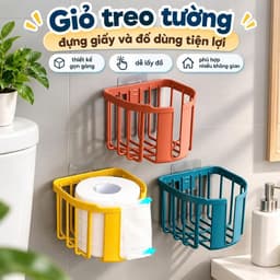 Giỏ đựng giấy vệ sinh dán tường 1