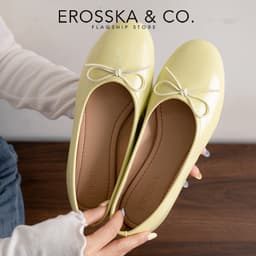 [EROSSKA] - Giày búp bê mũi tròn, phong cách balletcore kiểu dáng basic màu kem - EL146 8