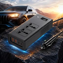 Ổ Cắm Điện Ô Tô XO-CZ027 200W, Đầu Ra 220V, 2 Cổng USB-A QC3.0 Và 2 Cổng USB-C PD3.0 9